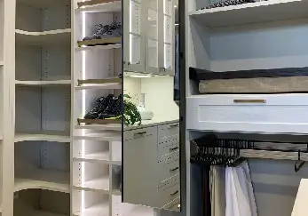 Closet shelves.