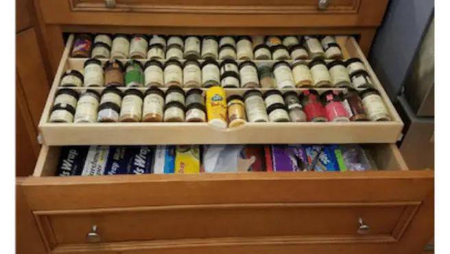 Spice drawer inside a drawer.