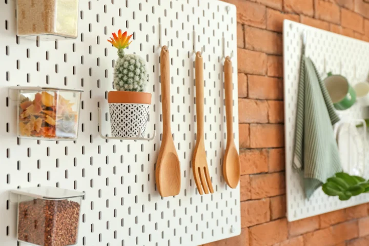 Pegboards are multifunctional and completely flexible options for any kind of storage.
