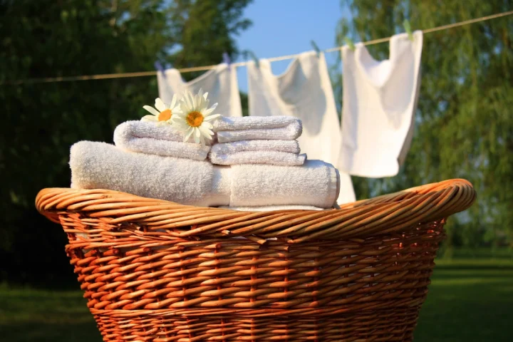 Creating a designated space for laundry baskets also frees floor space.