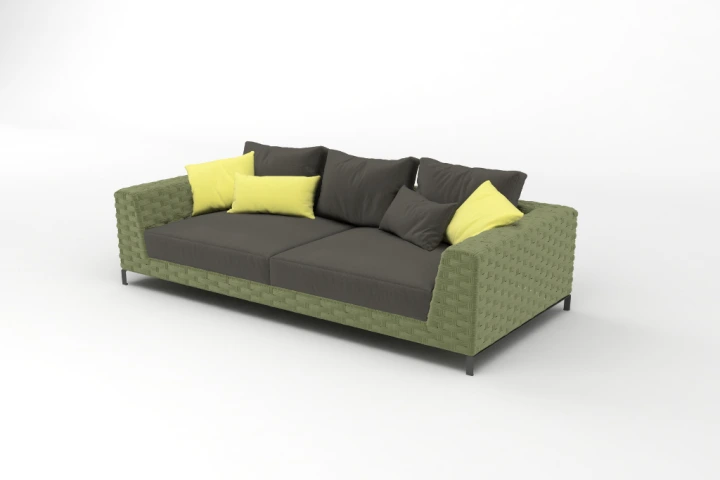 A sofa with a low back will allow a small living room to seem a bit larger.