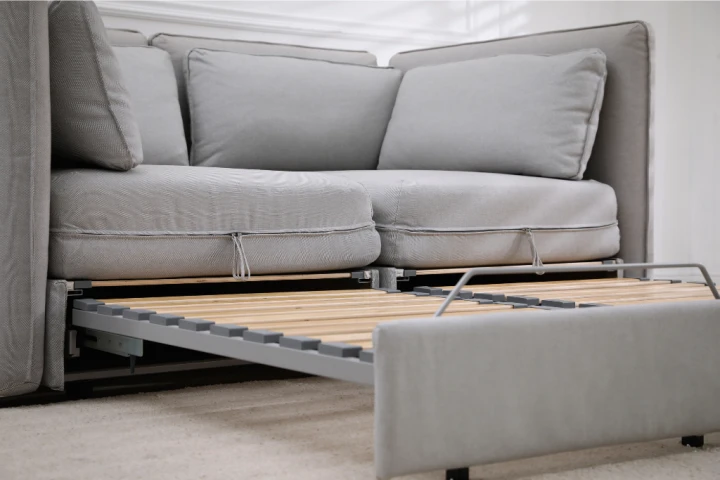 Combining functions in one piece of furniture is ideal for a small living room