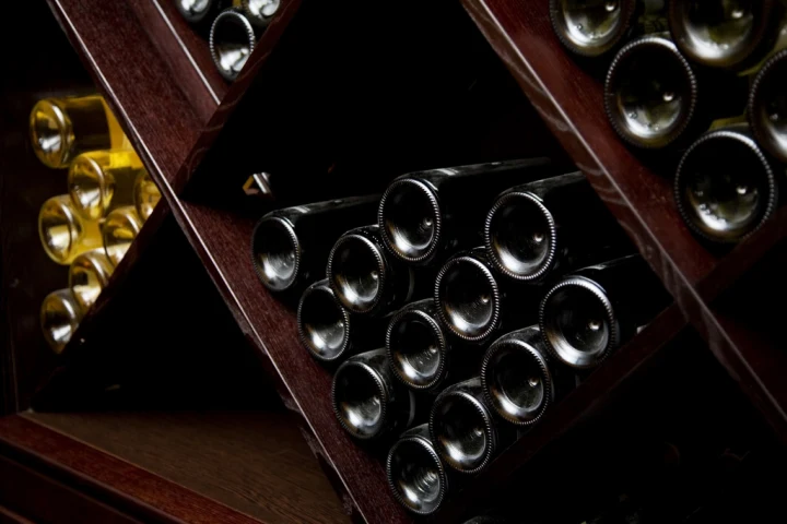 Use wood wine shelf as part of your storage ideas for small spaces