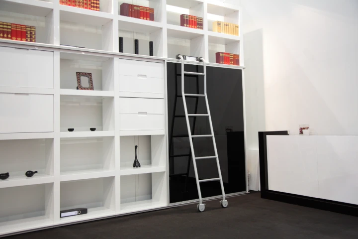 Large white shelf unit.