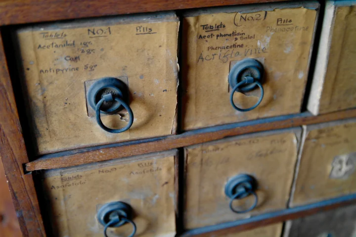 A close up of a drawer.