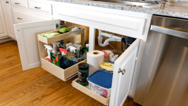 Bathroom under sink.