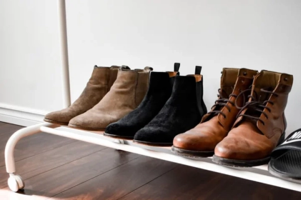 Boots, boot storage, boot rack.