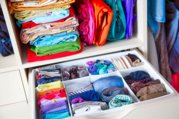 Underwear drawer hack as built-in closet ideas.