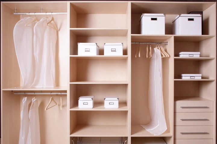 add rod as part of your built-in closet ideas.