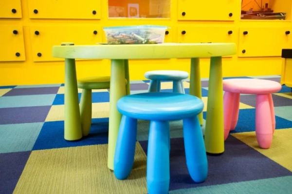 Colorful kids play room.