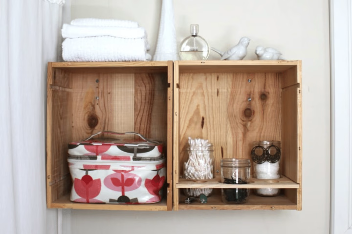 Small bathroom storage.