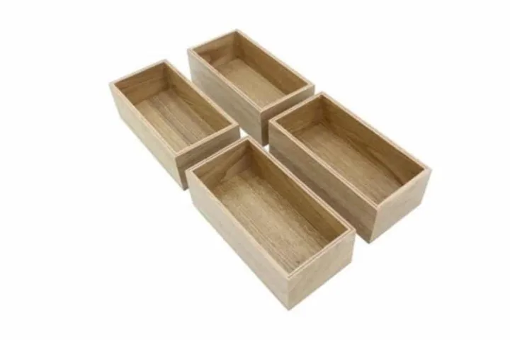 A group of wooden boxes.