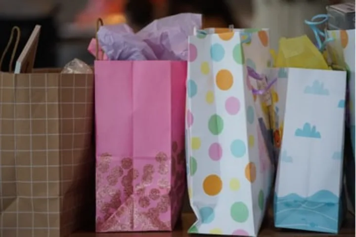 Gift bags for toy storage ideas for small spaces.