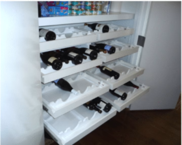 Wine shelf.