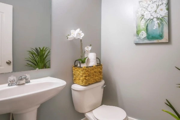 You can add as many decorations and art as you want to your bathroom for small bathroom remodel ideas.